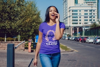 Melanin Glow Tee - Purple