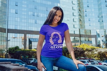Melanin Glow Tee - Purple