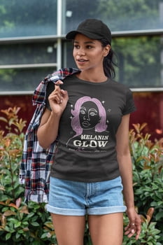 Melanin Glow Tee - Black