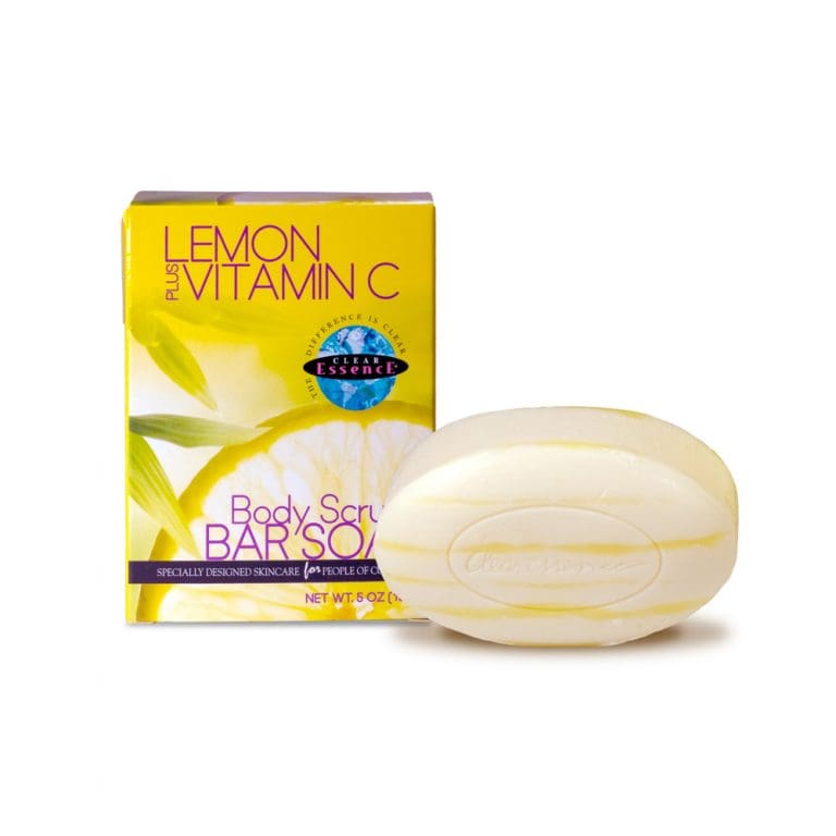 Savon Exfoliant Corps Clear Essence - Citron + Vitamine C - 150g - Neuf Pour Un Teint Tonifié